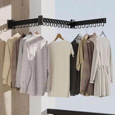 [ 641511 ] 오토미니아 접이식 플라스틱 코트 행거 랙 의류 세탁 발코니 침실용 옷걸이 벽 마운트 블랙, [ 641511 ] 오토미니아 접이식 플라스틱 코트 행