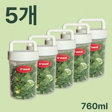[오밀 루틴보틀] 1주일 식단관리 올인원 밀프랩 용기_샐러드통 직장인도시락 과일도시락, 5개