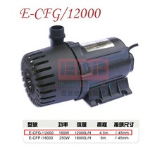 【RESUN】PG超強海陸沉水馬達12000 L/H E-CFG, 1個