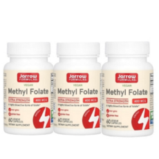 2+1 자로우포뮬라 비건 메틸 엽산 엑스트라 강도 400mcg 베지 캡슐 60정