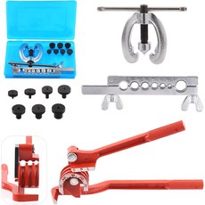 10Pcs 자동 이중 플레어링 도구 키트 및 180도 3 in 1 튜브 벤더 구색 12 716 38 516 14 316 58 라인 파이프용 수동 튜빙, N2