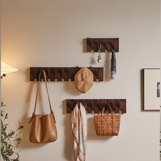 에코소라노 피아노 건반 모양 원목 행거 후크형 벽걸이 옷걸이, 1개, 월넛 71CM