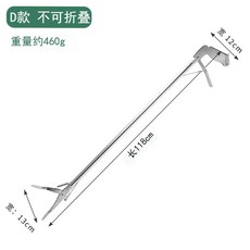 桃園熱賣 火鉗 碳夾 撿垃圾的夾子不銹鋼 火鉗 撿長柄拾器拾物鉗家用 加長 伸縮夾狗便廁所, 不可折疊不銹鋼垃圾夾約118cm, 1個