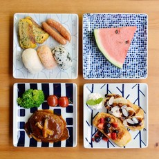 【日本natural69】波佐見燒swatch方形餐盤-共9色《WUZ屋子》, 調色板, 1個