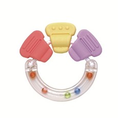 Pigeon 貝親 固齒器 R3 玩具牙齒咬環 嘴唇口腔訓練 3個月以上, 1個, 玩具牙齒咬環 R3 3M+