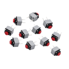 마우스 무소음 스위치 2핀 관통형 6x6x7.3mm 클릭 저소음 교체용 10개, TVDP21-073AR