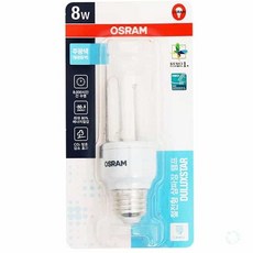 HOOT 절전 삼파장램프 8W 주광 조명전구 전구조명