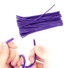 미술 공예재료 모루 보라색 30cm 100개입, 본상품선택