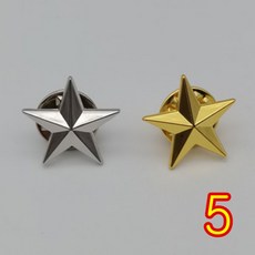 별 뱃지 브로치 금색 은색 유니크한 별 모양 포인트 장식용 악세사리, 5개, 1성 금색