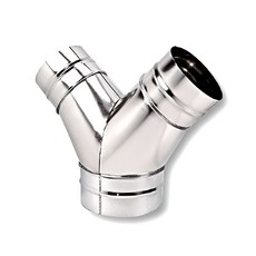 JG닥트몰 (정품) 국산 스파이럴부속 와이 와이티 200파이 200A 200mm 1구 입력 / 150A 150mm 150파이 2구 분기 덕트관 배관 부속, 1개