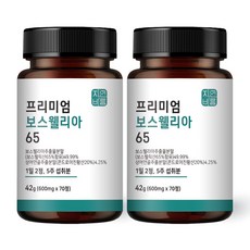 관절 연골 보스웰리아 인도 보스웰릭산 65 분말 캡슐, 70정, 2개