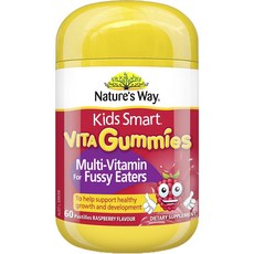 Nature's Way 然萃維 孩童綜合維他命軟糖 挑食者配方 覆盆子口味, 1罐, 60顆