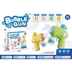 泡泡槍玩具 自動連續出泡 適合3歲以上兒童, 黃鴨泡泡槍+1瓶泡泡水  英文彩盒, 1個