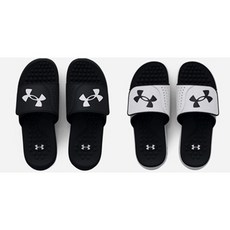[백화점 정품] 언더아머 Under Armour 3026023 이그나이트 7 슬라이드 메모리폼 찍찍이 슬리퍼