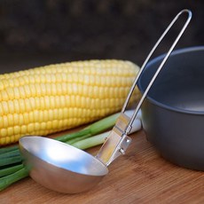 접이식 캠핑 국자 휴대용 스텐 캠핑국자 DD-12907-2, 1개, 스테인