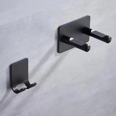 정리함 방수 벽걸이형 헤어 드라이어 공간 절약 내구성 깔끔한 욕실에 거치대, 1) Black, Black, 1개