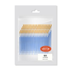 [메잌미] 다용도 막붓 평붓 브러쉬 1.5cm, 200개