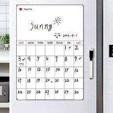 미니플 냉장고 자석 칠판 세트, 달력 + 자석 마카펜 3개입, 1개