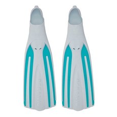 오세아니아 바이퍼 2 지느러미 풀, White/Aqua, Medium