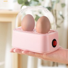 多功能煮蛋器 迷你蒸蛋器 辦公室 宿舍 蒸蛋神器 自動斷電 小型早餐機 家用蒸蛋器, 粉紅色-迷你蒸蛋器【普通款加熱慢】