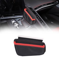 Sekhyna 센터 콘솔 시프터 패널 사이드 걸이식 보관 가방 휴대폰 아이템 및 정리 (레드 엣지) 1개 코르벳 C8 스팅레이 2020-2023과 호환, Sekhyna 센터 콘솔 시프터 패널 사이드 걸이식 보