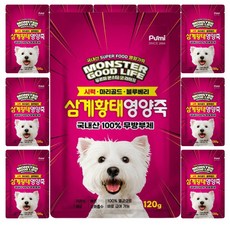 푸르미 몬스터 굿 라이프 강아지 영양죽 파우치, 삼계황태, 120g, 12개