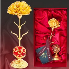 드림로즈 어버이날카네이션 24K 금카네이션 비쥬화병, 혼합색상, 1개