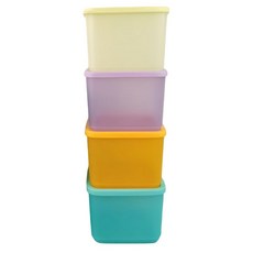 타파웨어 사각용기 밀폐용기 냉장고 프레쉬박스 1000ml 4개, 1세트