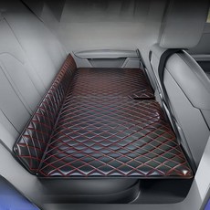 차량용 에어매트 자동차 뒷좌석 수면 패드 접이식 차박 캠핑 간이침대, 블루 오리 수납 가방 추가