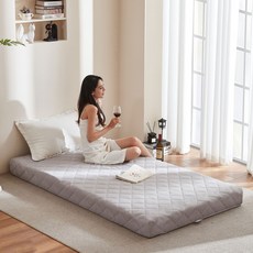헤르티만 고밀도 대나무 숯 나노 매트리스 접이식 수면매트 다기능 바닥매트리스