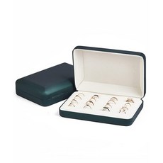 Balrty 주얼리 링 오거나이저 박스 휴대용 소형 보관 디스플레이 케이스 패션 링 트레이 홀더 쇼케이스 여러 링을 위한 링 박스 여행 또는 홈 오거나이저에 적합 (그린