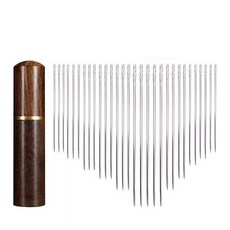 리빙프레소 바늘 30개 세트 + 바늘통 포함 재봉 바느질 수선용 스테인리스 바늘 키트, 1세트