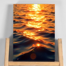 여름 바다 노을 윤슬 액자 감성 그림 인테리어 거실 주방 식당 카페 네일샵 소품, 노을윤슬2