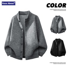 NASA ABOUT新款美式復古男士毛衣開衫 2026秋冬季潮流綿羊絨針織衫