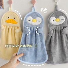 可愛擦手巾 兒童家用吸水小毛巾, 1個, 高密絨1條【灰】