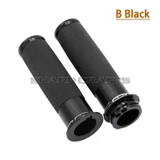 할리 스포스터 아이언 XL883 XL1200 x48 소프테일 팻 보이 DYNA FLD 투어링 커스텀용 CNC 엣지 컷 핸들 바, 05 B Black