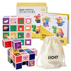 아이백 i100 인지발달 놀면서 배우는 3세대 사각 큐브 자석블럭 [B형] 32pcs+가이드북+파우치세트, B형, 1세트
