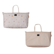 韓國Bebenuvo 午睡被專用防水收納包 輕巧便攜 防水防污 寶寶外出必備, 焦糖格子