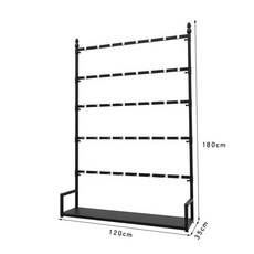 속옷 디스플레이 매장 진열대 선반 행거 수영복 선반, 1개, 블랙 (120x35x180cm) 후크 40개