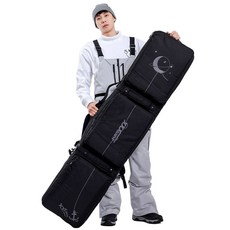 롤링 보드백 스노우보드 휠 이동식 대용량 케이스 캐리어 수납 장비 가방, 블랙앤그레이문피싱무소음고무바퀴