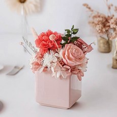 Love Mom 康乃馨永生花禮 贈送5ml香氛油, 粉, 1個