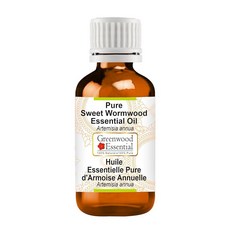 Greenwood Essential Sweet Wormwood 에센셜 오일 (아르테미시아 아누아) 순수 | 끈적이지 않음 기름지지 경량 남성 및 여성 모든 피부 타입 스팀 증류