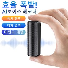 AI 보이스 레코더 초소형 고성능 장시간 AI 녹음기 동시 통역 대화 번역 자동 음성 텍스트 변환 고음질 대용량, 64GB