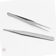 정밀 작업 스테인리스 핀셋 곡선 직선 끝 뾰족 집게 공예 수리 실험 미용 속눈썹, 1개, 상세페이지 참조