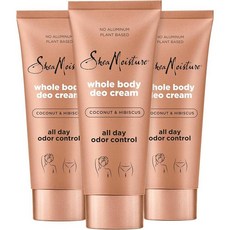 미국 시어모이스처 우먼 코코넛 히비스커스 홀 바디 데오드란트 크림, 70g, 3개