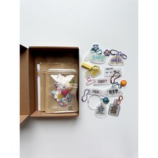 이느낌 슈링클스 DIY키트 키링 16개 제작, 미니어처 참, 1개