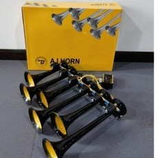 六管三十六音24伏汽車貨車電控氣喇叭金屬管音樂氣喇叭帶按鈕，多種音調選擇，適用於各式貨車, 1個, 六管三十六音24伏汽車貨車電控氣喇叭