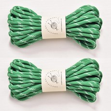 5mm 5m MIU스타일 폴리에스터 촘촘 우동실 소분 마크라메실 팔찌 키링 아웃도어 마크라메 재료, 2개, 03.그린