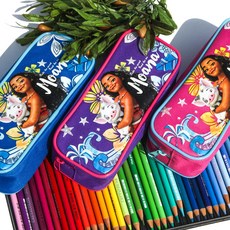 디즈니 모아나 사각필통 3color, 핑크, 1개