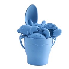 Kidmory 矽膠海灘玩沙組 KM-866 兒童沙灘玩具 挖沙工具, 藍色, 1個